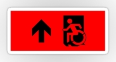 Accessible Exit Sign Project Wheelchair Wheelie Running Man Symbol Means of Egress Icon Disability Emergency Evacuation Fire Safety Sticker 7