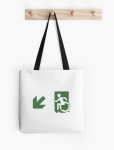 Accessible Exit Sign Project Wheelchair Wheelie Running Man Symbol Means of Egress Icon Disability Emergency Evacuation Fire Safety Tote Bag 128
