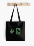 Accessible Exit Sign Project Wheelchair Wheelie Running Man Symbol Means of Egress Icon Disability Emergency Evacuation Fire Safety Tote Bag 145