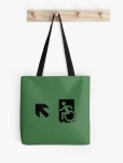 Accessible Exit Sign Project Wheelchair Wheelie Running Man Symbol Means of Egress Icon Disability Emergency Evacuation Fire Safety Tote Bag 27