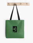 Accessible Exit Sign Project Wheelchair Wheelie Running Man Symbol Means of Egress Icon Disability Emergency Evacuation Fire Safety Tote Bag 34