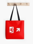 Accessible Exit Sign Project Wheelchair Wheelie Running Man Symbol Means of Egress Icon Disability Emergency Evacuation Fire Safety Tote Bag 43