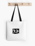 Accessible Exit Sign Project Wheelchair Wheelie Running Man Symbol Means of Egress Icon Disability Emergency Evacuation Fire Safety Tote Bag 59