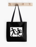 Accessible Exit Sign Project Wheelchair Wheelie Running Man Symbol Means of Egress Icon Disability Emergency Evacuation Fire Safety Tote Bag 63