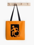 Accessible Exit Sign Project Wheelchair Wheelie Running Man Symbol Means of Egress Icon Disability Emergency Evacuation Fire Safety Tote Bag 72