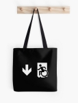 Accessible Exit Sign Project Wheelchair Wheelie Running Man Symbol Means of Egress Icon Disability Emergency Evacuation Fire Safety Tote Bag 81