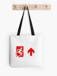 Accessible Exit Sign Project Wheelchair Wheelie Running Man Symbol Means of Egress Icon Disability Emergency Evacuation Fire Safety Tote Bag 82