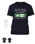 Accessible Exit Sign Project V Neck T-Shirt